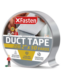 Cinta de Ducto XFasten Plata 5.08 cm x 45.72 m Alta Resistencia