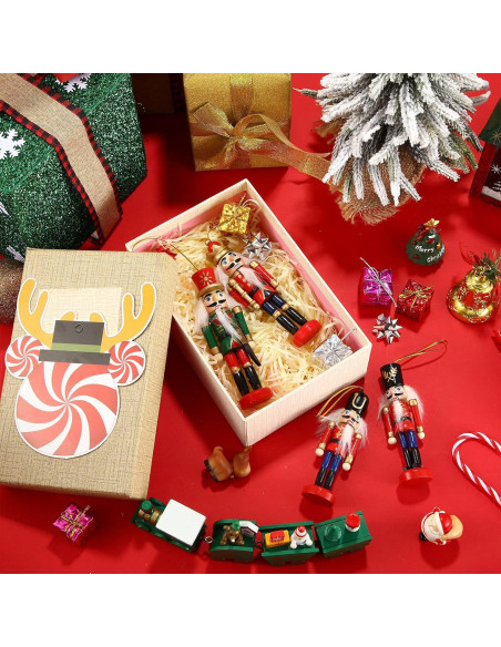 Adorno Cascanueces Navidad Aoriher 12 Piezas 13cm Madera