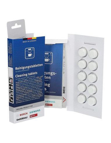 Tabletas de limpieza Bosch 311769 para máquina de café 10 unidades