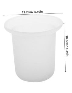 Soporte para Cepillo de Inodoro Alipis 2 Piezas Vidrio Esmerilado 2