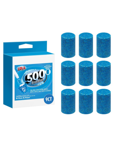 500 Recargas de Tabletas Limpiadoras Azul para Inodoro 500 Brushes