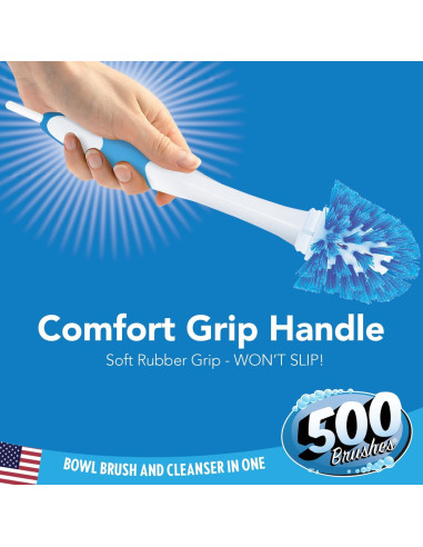 500 Recargas de Tabletas Limpiadoras Azul para Inodoro 500 Brushes