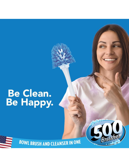 500 Recargas de Tabletas Limpiadoras Azul para Inodoro 500 Brushes
