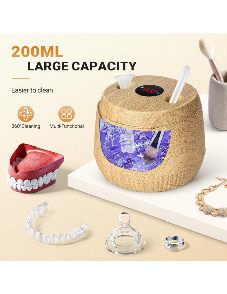 Limpiador Ultrasónico YLYYCC 200ml con UV y Temporizador