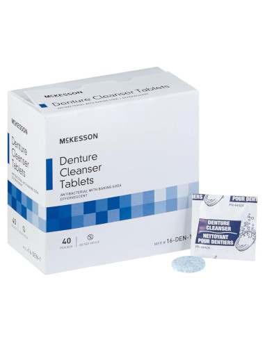 Tabletas Limpiadoras de Dentaduras McKesson con Bicarbonato
