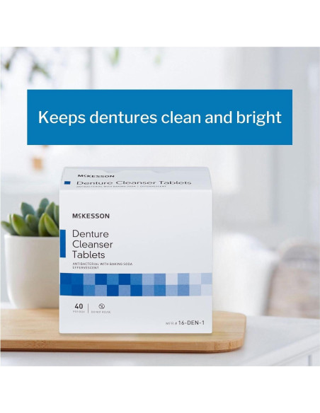 Tabletas Limpiadoras de Dentaduras McKesson con Bicarbonato