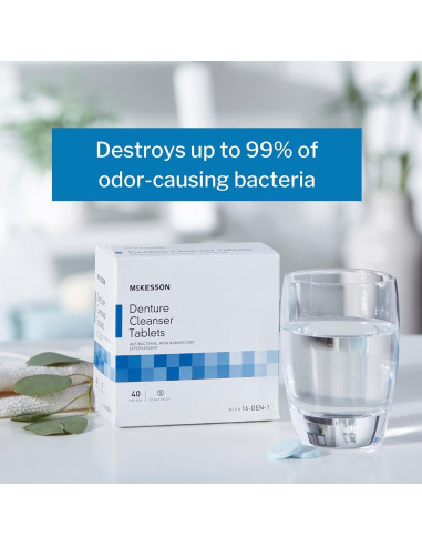 Tabletas Limpiadoras de Dentaduras McKesson con Bicarbonato