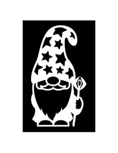 Calcomanía de Vinilo Foxtail Decals Gnomo Blanca 6.35x11.43cm