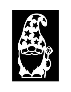 Calcomanía de Vinilo Foxtail Decals Gnomo Blanca 6.35x11.43cm 2