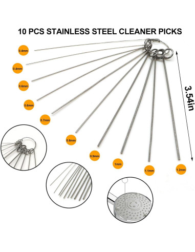 30 Piezas Herramienta de Limpieza Bcautay para Cabezal de Ducha