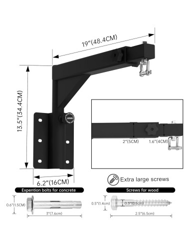 Soporte de bolsa de boxeo ajustable VivaZen 180 alta resistencia