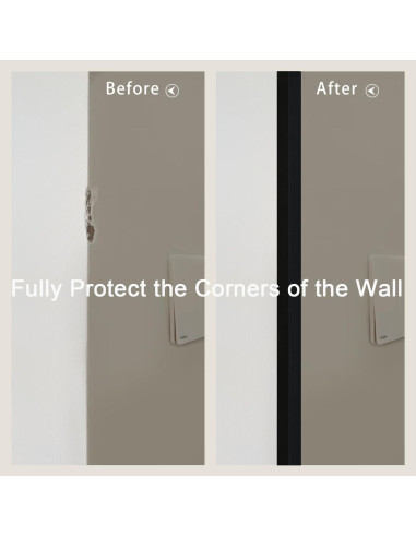 12 Protectores de Esquinas de Pared TRAIN2 ART 114.3 cm Negro