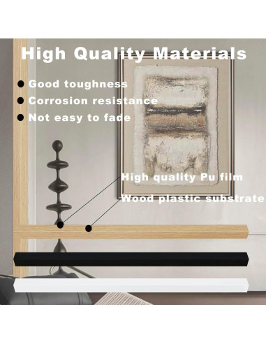 12 Protectores de Esquinas de Pared TRAIN2 ART 114.3 cm Negro