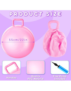 Bolas Saltarinas Meooeck 9 Pcs 55 cm con Mangos y Bomba 2