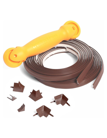Kit de Moldura Flexible InstaTrim 1/2" x 6m Marrón - Calafateo Rápido