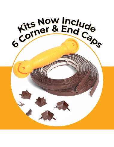 Kit de Moldura Flexible InstaTrim 1/2" x 6m Marrón - Calafateo Rápido