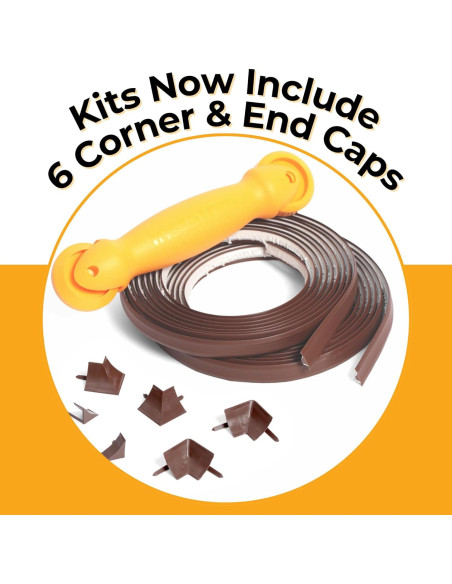 Kit de Moldura Flexible InstaTrim 1/2" x 6m Marrón - Calafateo Rápido