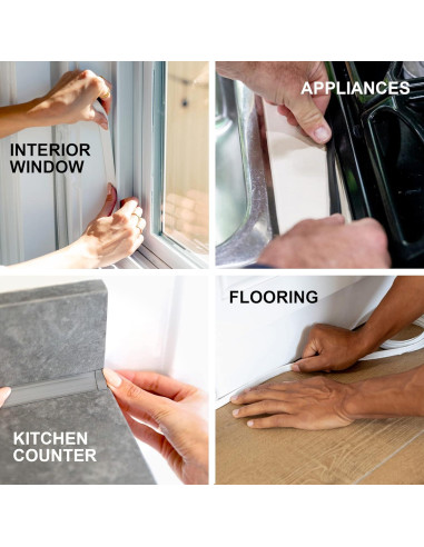 Kit de Moldura Flexible InstaTrim 1/2" x 6m Marrón - Calafateo Rápido