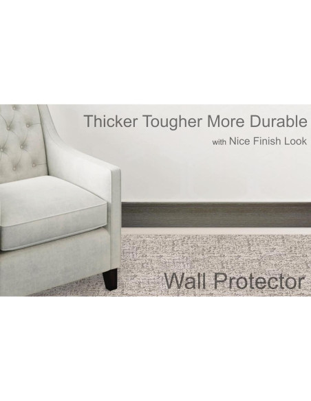 Moldura de Base de Pared de Goma Stelalloy 4" x 2.44m Oscura