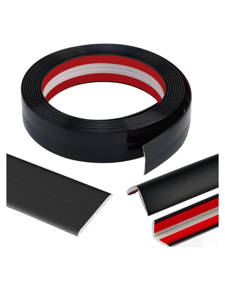 Moldura de Esquina Flexible Autoadhesiva KTINITK 6.7m Negro 2cm