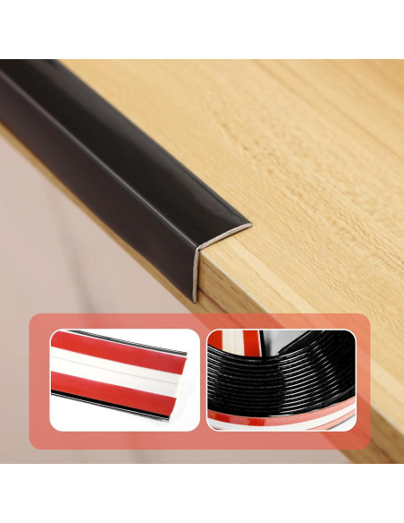 Moldura de Esquina Flexible Autoadhesiva KTINITK 6.7m Negro 2cm