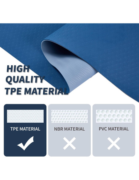 Esterilla de Yoga FLEXISPOT Antideslizante 183x61cm Azul