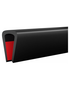 Bisel de Silicona Autoadhesivo Pettyelf Negro 3.05 m