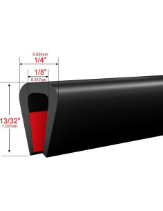 Bisel de Silicona Autoadhesivo Pettyelf Negro 3.05 m 2