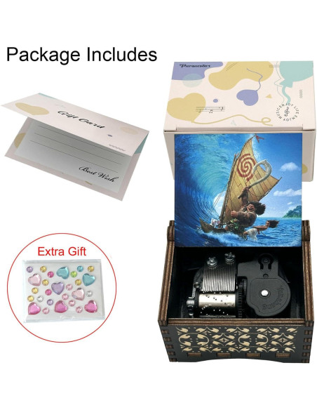 Caja de Música de Cuerda Pursuestar - Moana Cuán Lejos Iré