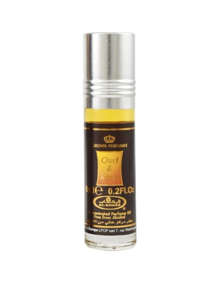Aceite de Perfume Concentrado Oud y Rosa 6ml Al Rehab