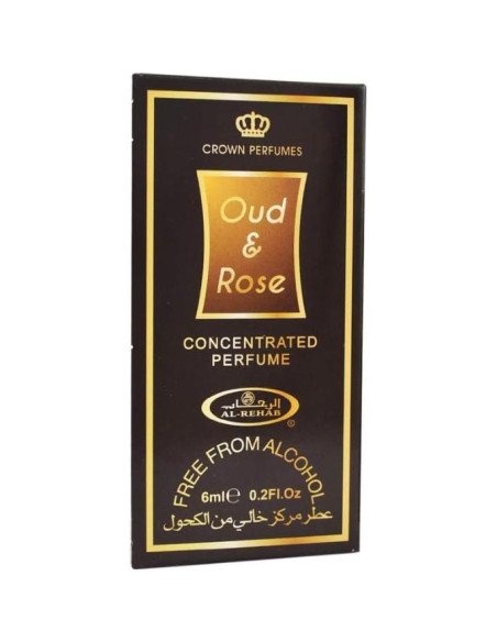 Aceite de Perfume Concentrado Oud y Rosa 6ml Al Rehab