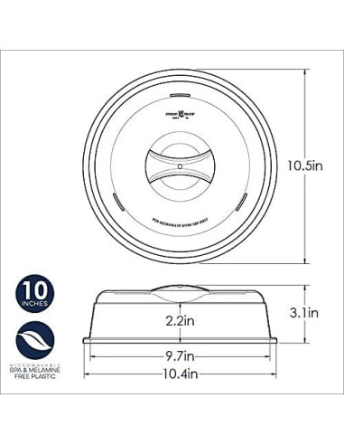 Cubierta para Salpicaduras Microondas Nordic Ware 10" Multicolor