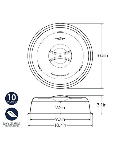 Cubierta para Salpicaduras Microondas Nordic Ware 10" Multicolor