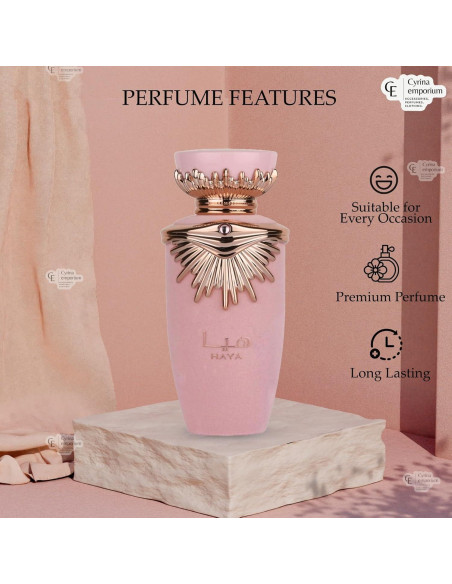 Haya Eau De Parfum Lattafa 96.39 ml - Fragancia Árabe Elegante