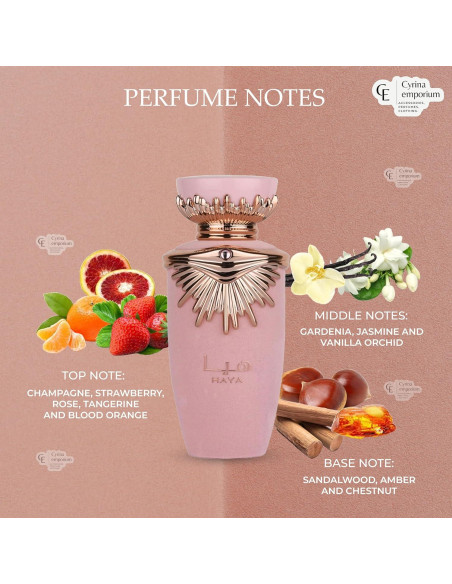 Haya Eau De Parfum Lattafa 96.39 ml - Fragancia Árabe Elegante