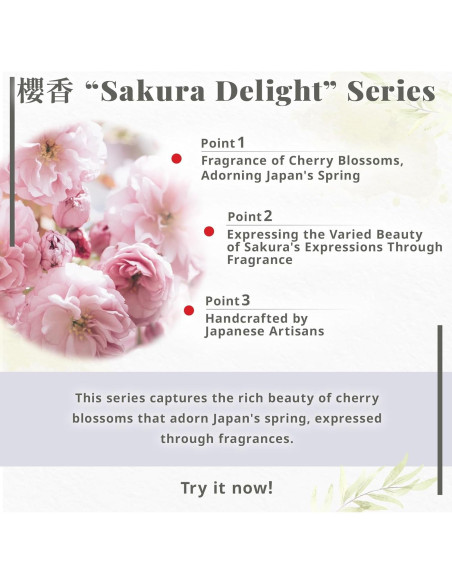 Conos de Incienso Hasegawa Sakura - Flor de Cerezo Japonés, 15 Unidades