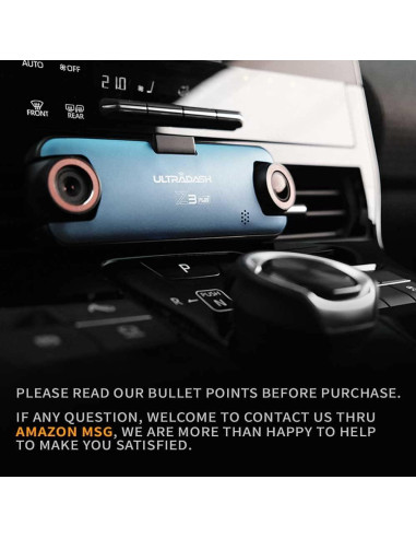 Cámara Dash UltraDash Z3+ 3 Canales 2K con Tarjeta SD 64GB