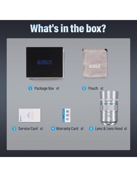 Lente Telefoto Autofocus SIRUI Sniper 75mm F1.2 Plata