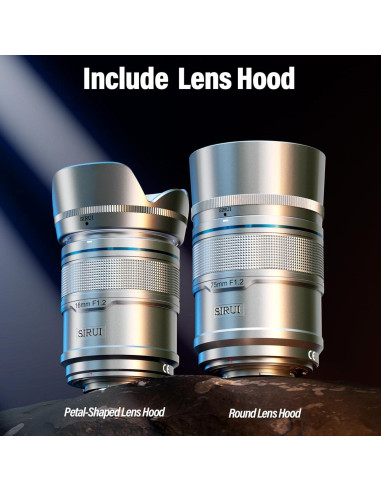 Lente Telefoto Autofocus SIRUI Sniper 75mm F1.2 Plata