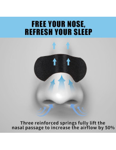 Tiras Nasales para Ronquidos Vitaxlyfe - 60 Tiras, Ajuste Universal 2