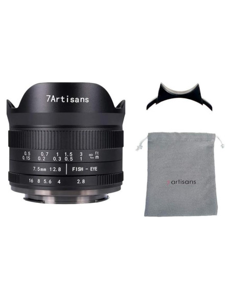 Lente Ojo de Pez 7 Artisans 7.5mm F2.8 II para Fuji FX