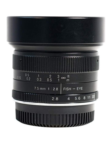 Lente Ojo de Pez 7 Artisans 7.5mm F2.8 II para Fuji FX