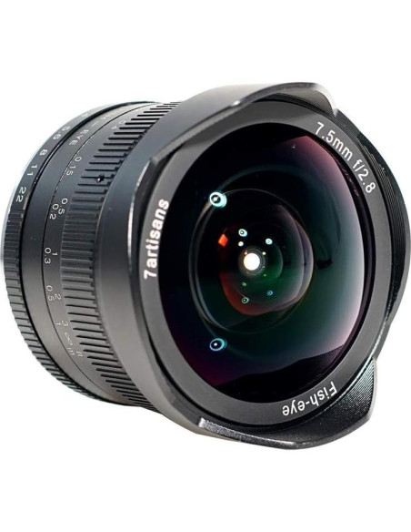 Lente Ojo de Pez 7 Artisans 7.5mm F2.8 II para Fuji FX