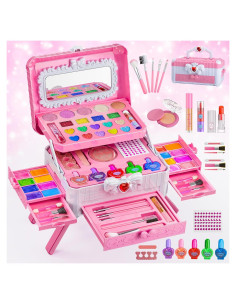Kit de Maquillaje Lavable para Niñas Mqsiuve - 62 Piezas