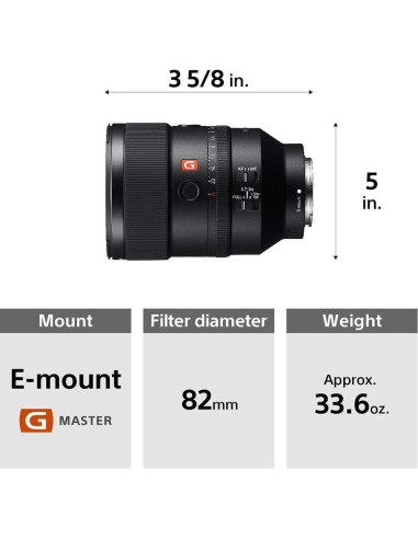 Lente Sony FE 135mm f/1.8 GM + Kit de Filtros 82mm + Limpieza