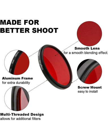 Juego de Filtros de Color Completo LINGO 43mm 6 Piezas + Limpieza