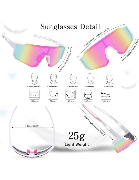 Gafas de sol deportivas polarizadas REVEMO UV400 para hombre y mujer