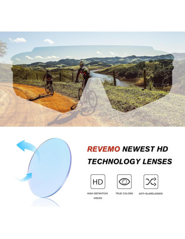 Gafas de sol deportivas polarizadas REVEMO UV400 para hombre y mujer