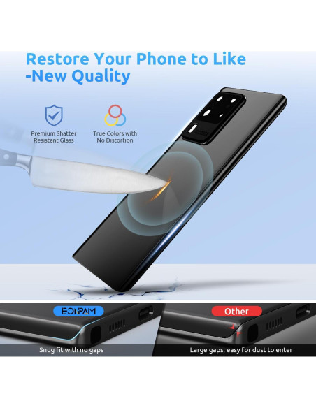 Cristal Trasero para Samsung Galaxy S20 Ultra Eonpam Gris