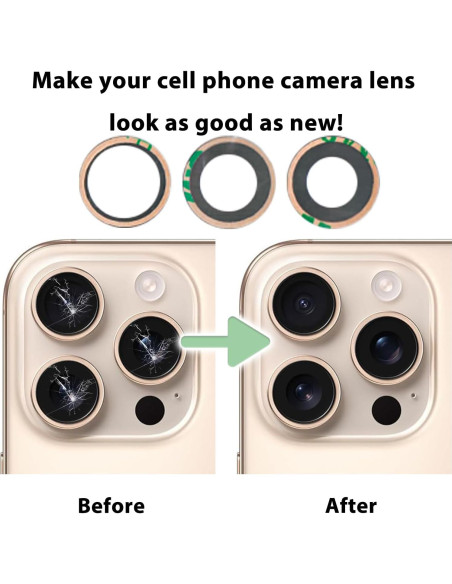 Reemplazo Cristal Lente Cámara iPhone 16 Pro/Pro Max - LiXiongBao